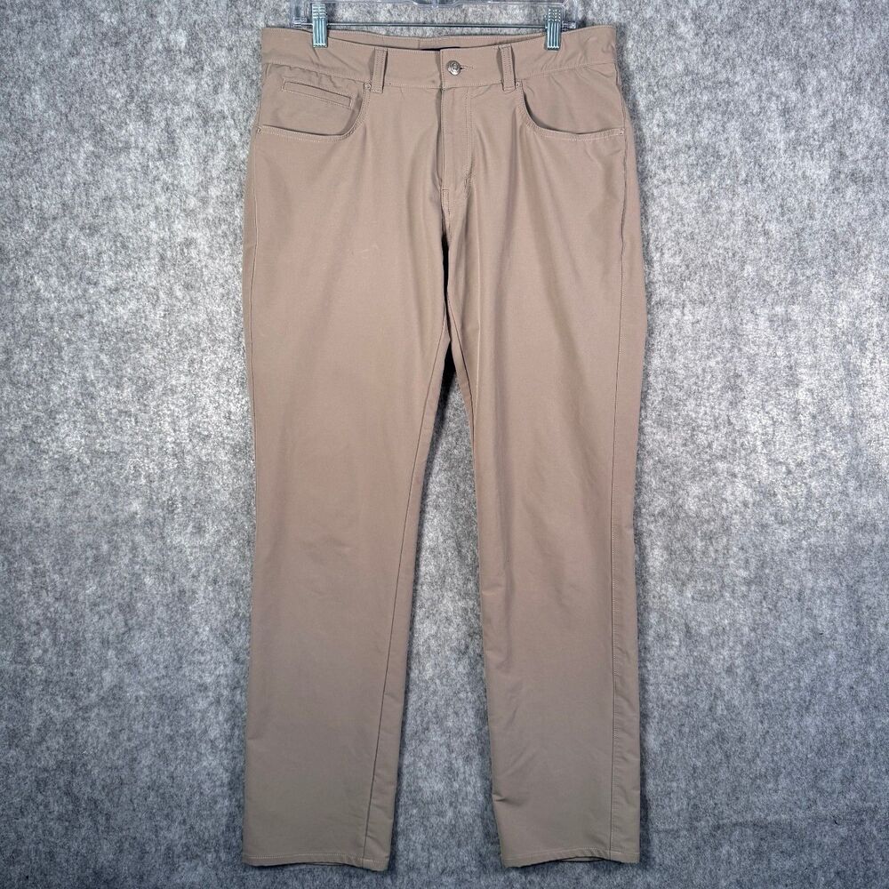 Peter Millar Crown Crafted 5 Pocket Pants Mens 34x32 Beige Minor Discoloration
